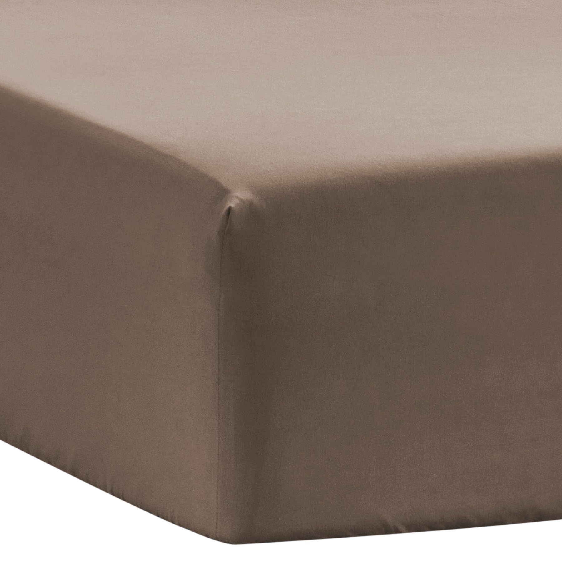 Bedsure Twin Fitted Sheet Only - Brushed Microfiber Bed Sheets, Ultra Soft & Breathable, Fade Resistant & Easy Care (Khaki, 39X75+16 Inches, 1 Piece)