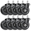 ASHGOOB 3 Inch Office Chair Wheels Set of 10, Heavy Duty Replacement Casters, Smooth Quiet Roll for Hardwood Floor Carpet, Unive