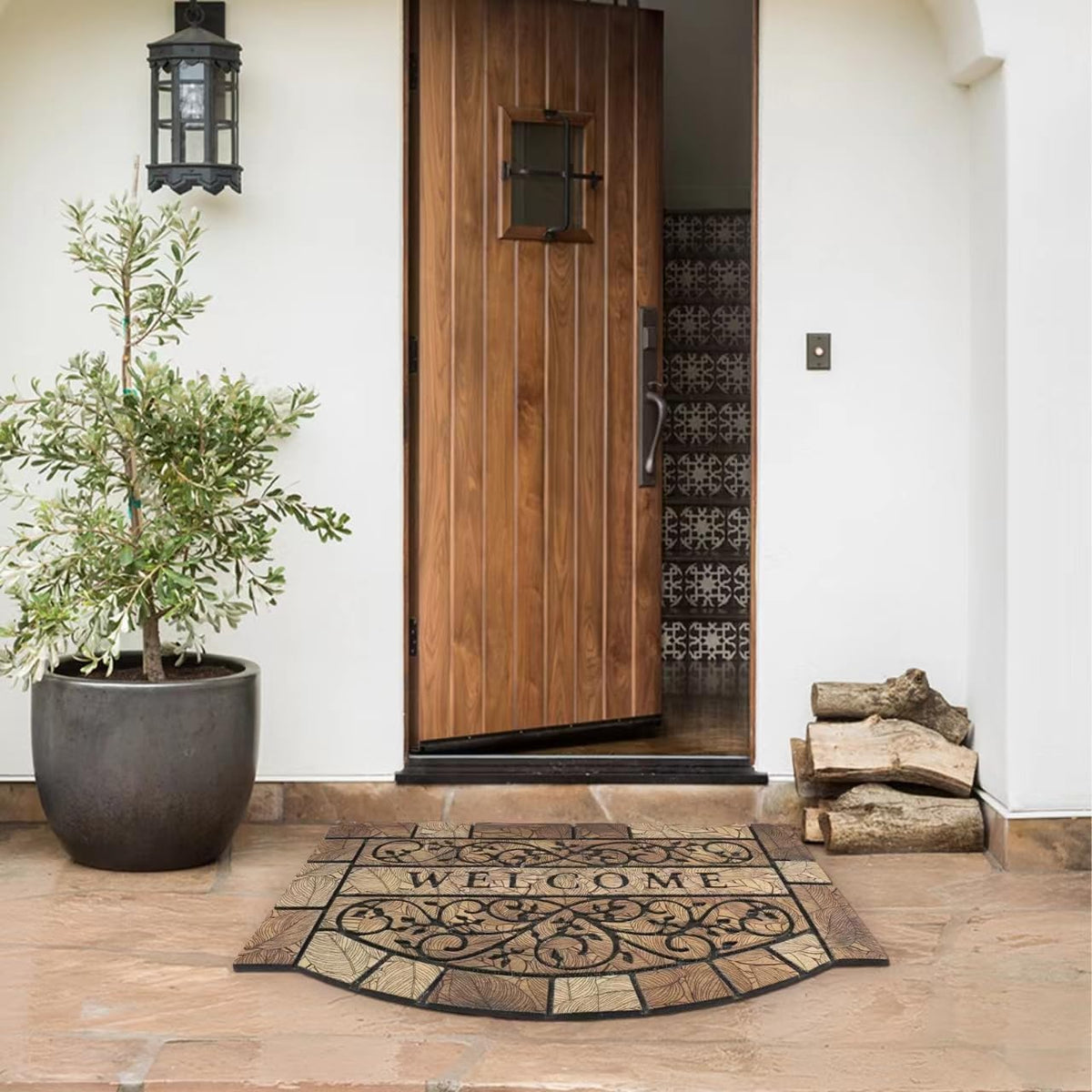 Mtouock Durable Welcome Door Mats, 24'X36' Heavy-Duty Large Welcome Mat For Front Door With Non-Slip Rubber Backing, Door Mats