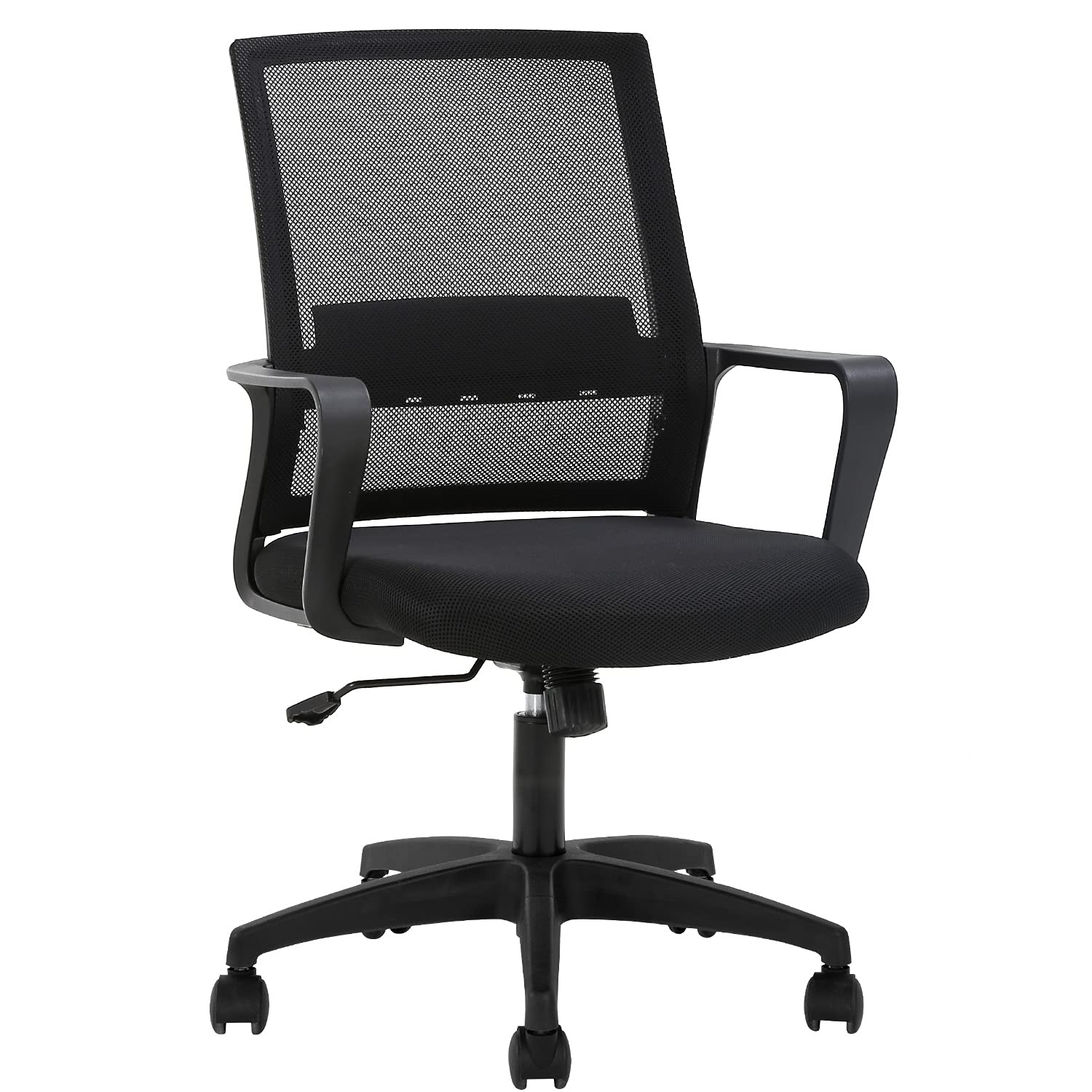 Fdw Office Chair Ergonomic Desk Chair Mid-Back Mesh Computer Chair Lumbar Support Comfortable Executive Adjustable Rolling Swive