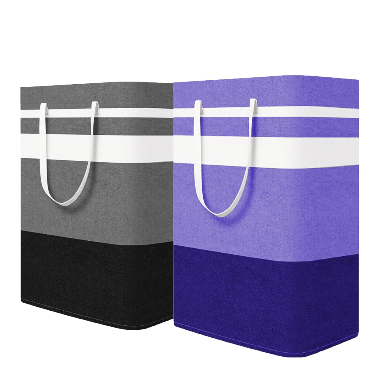 Kewjug 2Pack Foldable Laundry Basket,Large Laundry Baskets with Handles,Waterproof Laundry Hamper,Collapsible Laundry Hampers f