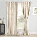 Dwcn Velvet Curtains Extra Wide - Elegant Room Darkening Noise Absorb Tieable Grommet Curtains & Drapes Warm Soft Texture Privac