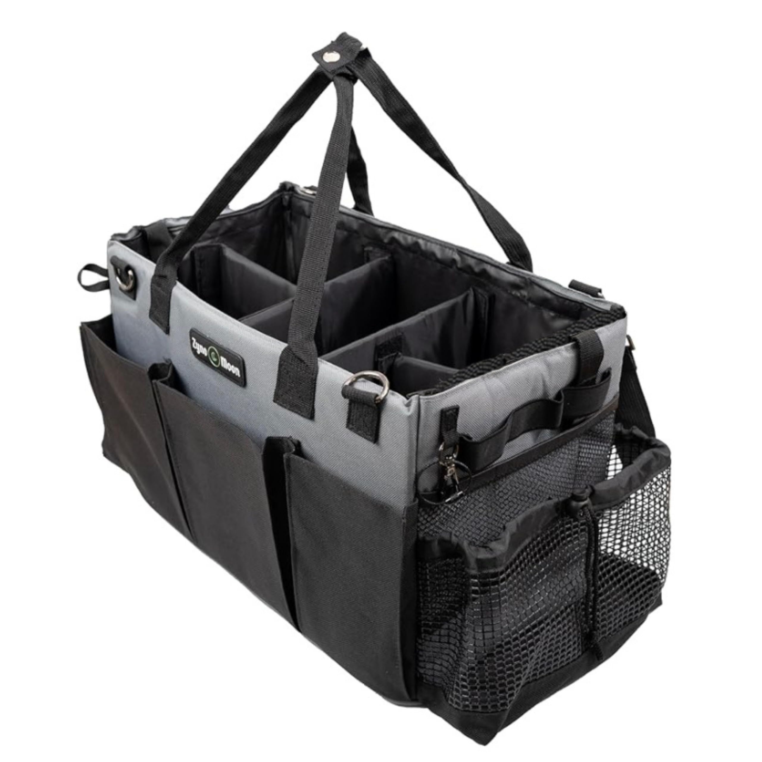 Zyno Moon Wearable Cleaning Caddy Bag With Spill Protection Liner, A Large Organizer Tote For Cleaning Supplies With Strap And H