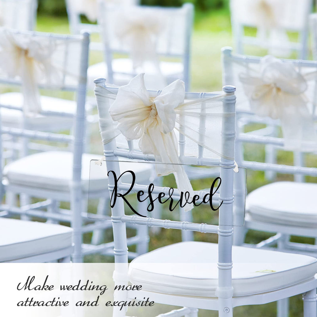 6 Pcs Reserved Signs For Wedding Chairs Reserved Chair Signs Reserved Hanging Sign Reserved Signs For Wedding Reserved Seating S