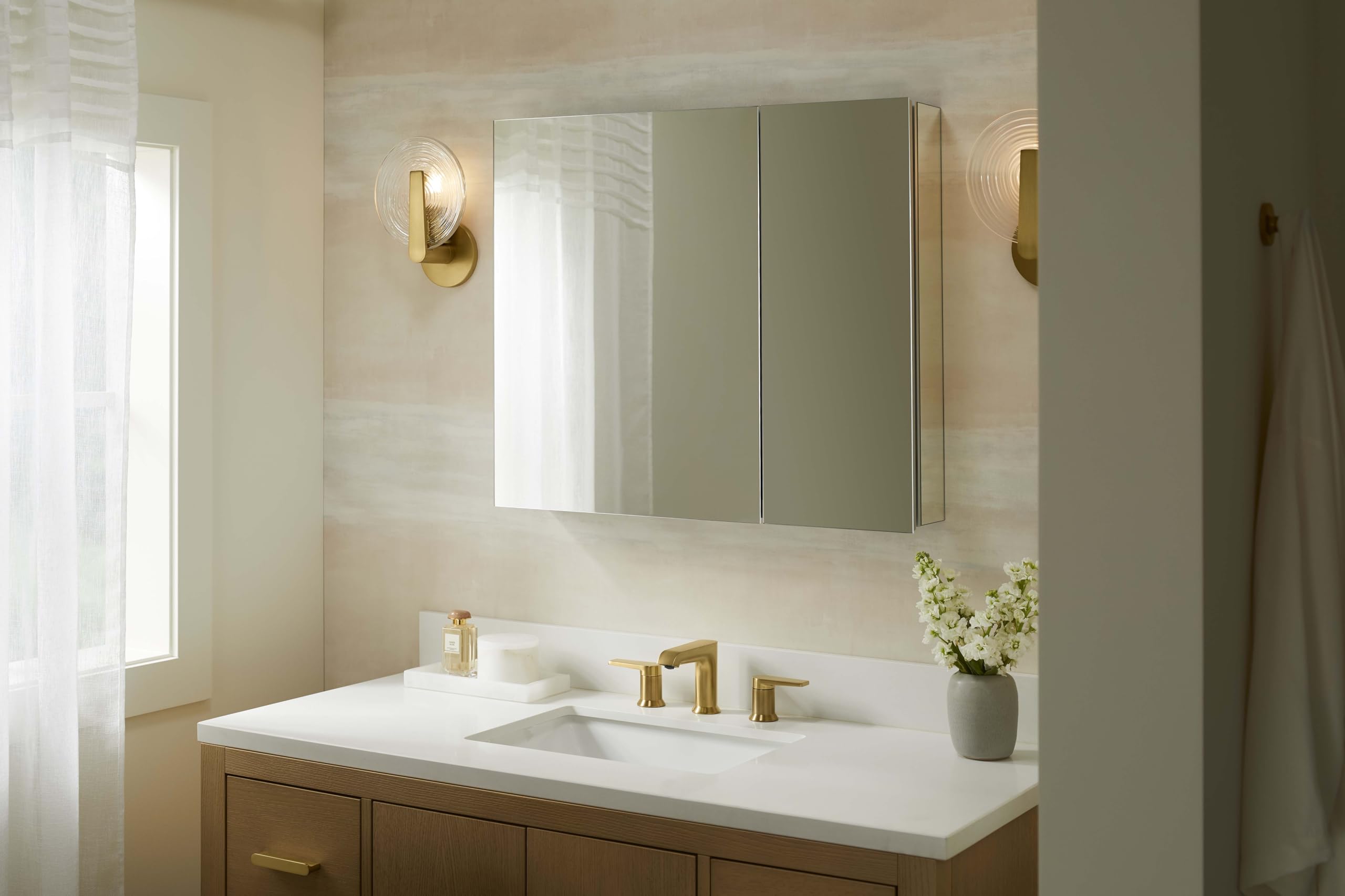 Kohler K-55064-Na Embark Medicine Cabinet, Adjustable Shelves With Mirrored Doors, 30' X 26'