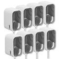 House of vipa Tooth Brush Holder Bathroom, Pack of 8 Wall Mounted Toothbrush Holder with Dustproof Cover, Adhesive Brush Holder 