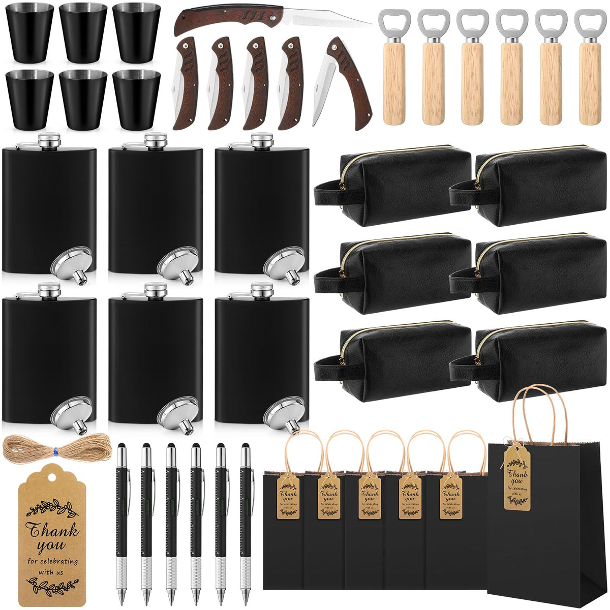 Acellegic 44 Pcs Baby Shower Game Prize for Men Winner, Black