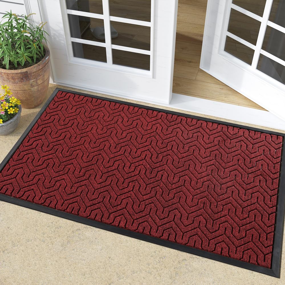 Yimobra Door Mat, All-Season Heavy Duty Doormat For Front Door Entrance, Non Slip Outside Mats For Home Entryway Floor, Low-Prof