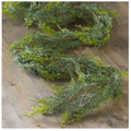 Factory Direct Craft Weather Resistant Snowy Cedar Garland - Winter Greenery ICY Juniper Pine Christmas Garland - Holiday Lodge 