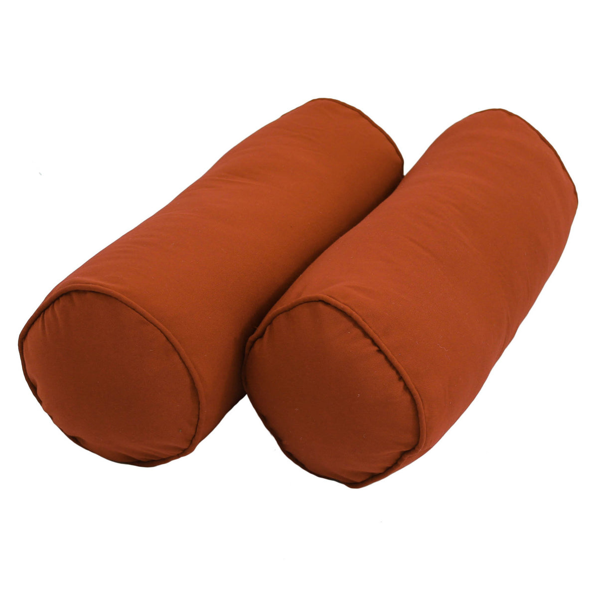 Blazing Needles Corded Twill Bolster Pillows (Set of 2), 20&quot; x 8&quot;, Spice, 2 Count