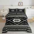 Geometric Aztec Print Kids Comforter Set Twin Size,Arrows Grids Patchwork Bedding Set,Boys Girls Adults Room Decor,Southwest Tri