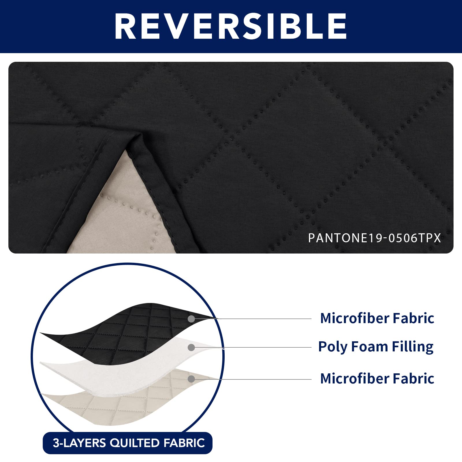 Purefit Water Resistant Reversible Sofa Covers For Reclining Sofa 2 Seat - Non Slip Split Recliner Couch Cover For Double Reclin