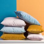 Juspurbet Light Blue Euro Velvet Throw Pillow Covers 28X28 Inch Set Of 2 For Living Room Couch Sofa Bedroom Decorative Square So