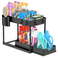 Maximize UnderSink Space: 2Tier Sliding Drawer Organizer For Kitchen & Bathroom Cabinets