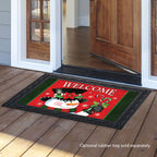 Briarwood Lane Christmas Snowman Welcome Doormat Candy Canes Indoor Outdoor 30' X 18'