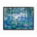 Stupell Industries Classic Water Lilies Painting Pond Detail, Designed by Claude Monet Wall Art, 16 x 20, Black Framed
