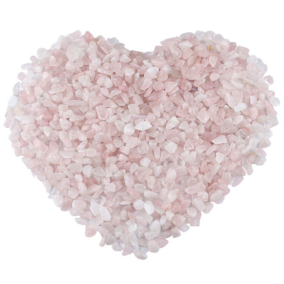 Rockcloud 1 lb Rose Quartz Small Tumbled Chips Crushed Stone Healing Reiki Crystal Jewelry Making Home Decoration