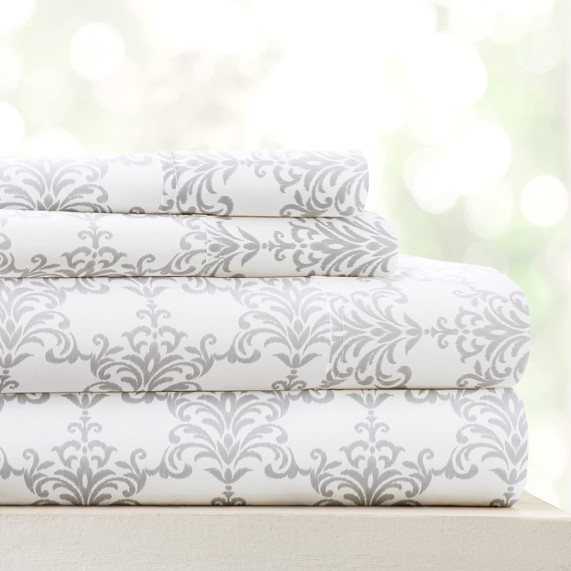 Linen Market 3 Piece Twin Bedding Sheet Set (Light Gray Floral) - Sleep Better Than Ever With These Ultra-Soft & Cooling Bed She