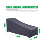 F&J Outdoors Waterproof Uv Resistant Heavy Duty Patio Chaise Lounge Chair Cover, 2Pack, 79'Lx30'Wx30'H, Grey