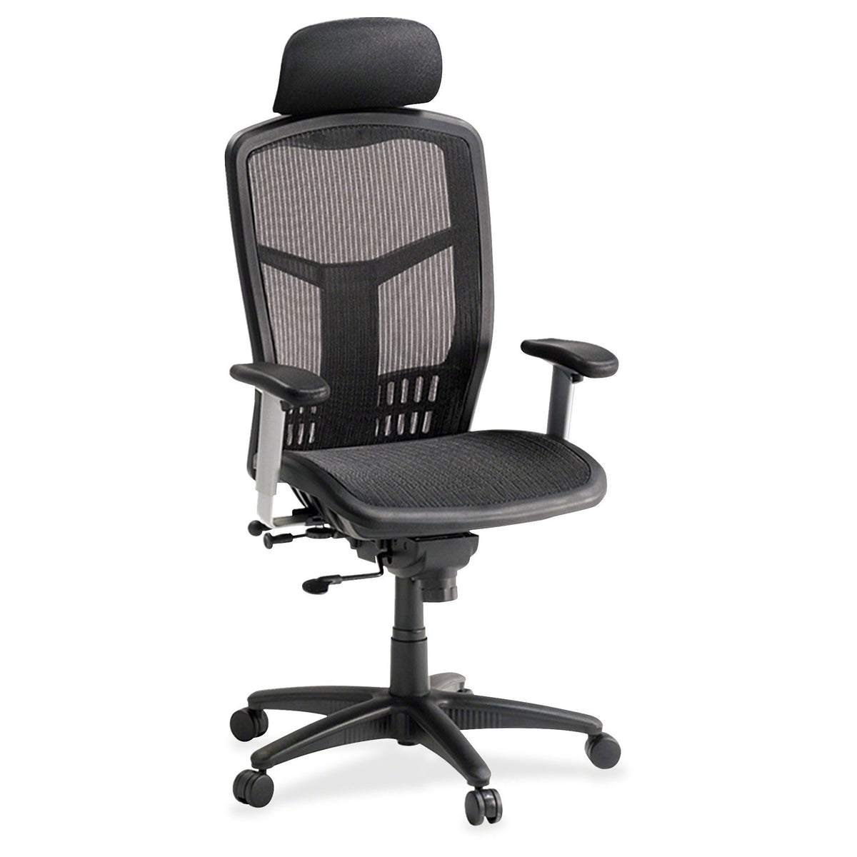 Lorell, LLR60324, ErgoMesh Series High-Back Black Mesh Chair