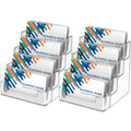 Maxgear Clear Business Card Holder 4 Pocket Business Card Display, Acrylic Business Card Stand For Desk Or Counter With 4 Tier,