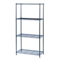 Safco 5276Bl Commercial Wire Shelving Four-Shelf 36W X 18D X 72H Black