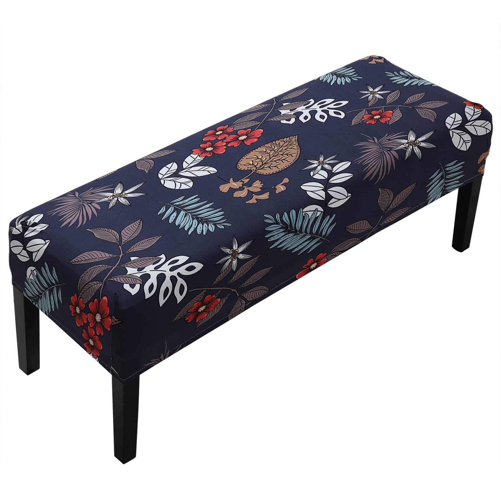Fuloon Stretch Dining Bench Cover, Anti-Dust Removable Bench Slipcover Washable Print Bench Seat Protector Cover For Living Room