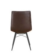 Coaster Home Furnishings Tufted Upholstered Brown, Gunmetal (Set of 4) Side Chair (107853)