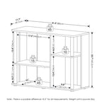 Furinno Classic Stand With Plastic Poles For Tv Up To 40-Inch, Amber Pine/Black
