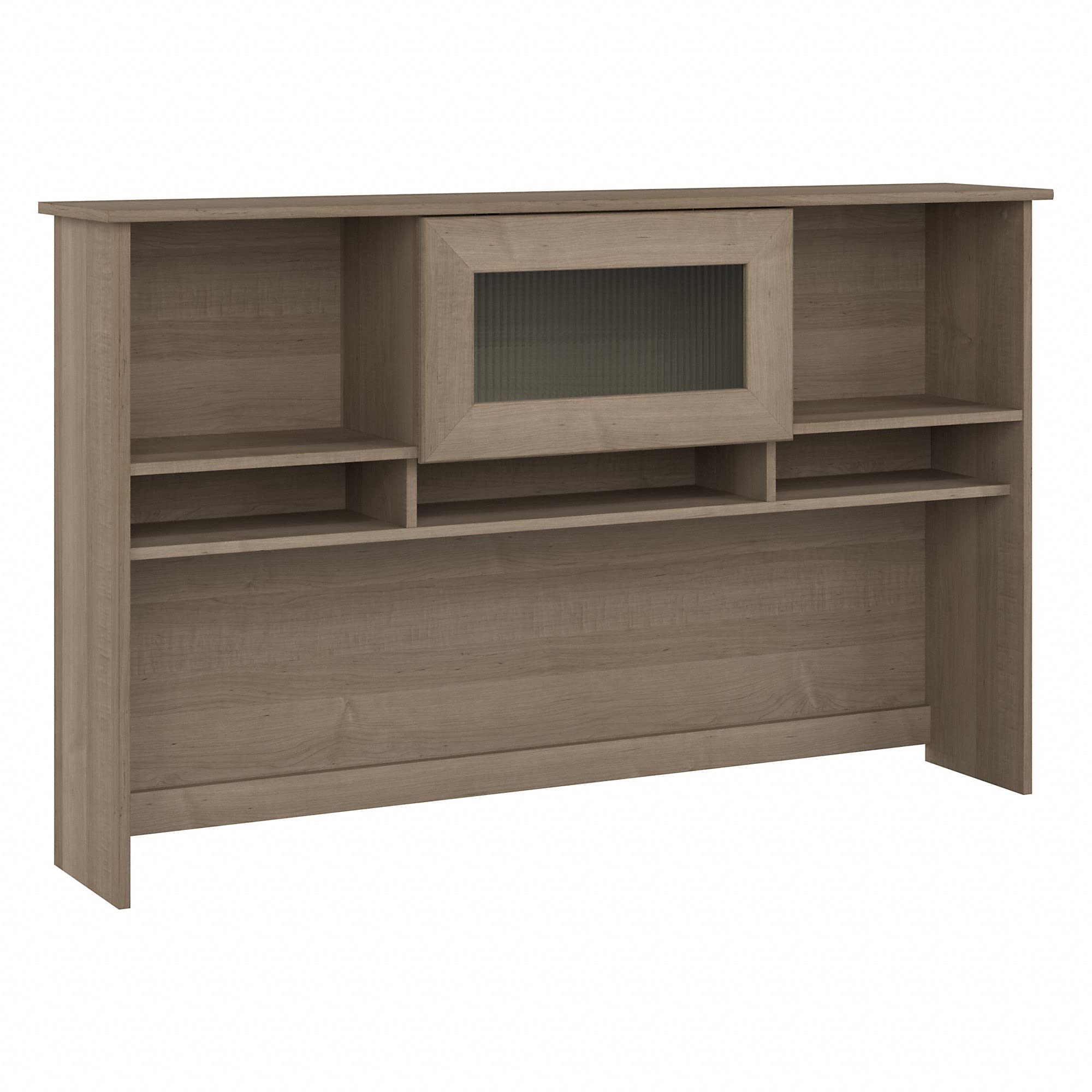Bush Furniture Cabot Desk Hutch, Attachment with Shelves and Cabinet for Home Office, 60W, Harvest Cherry