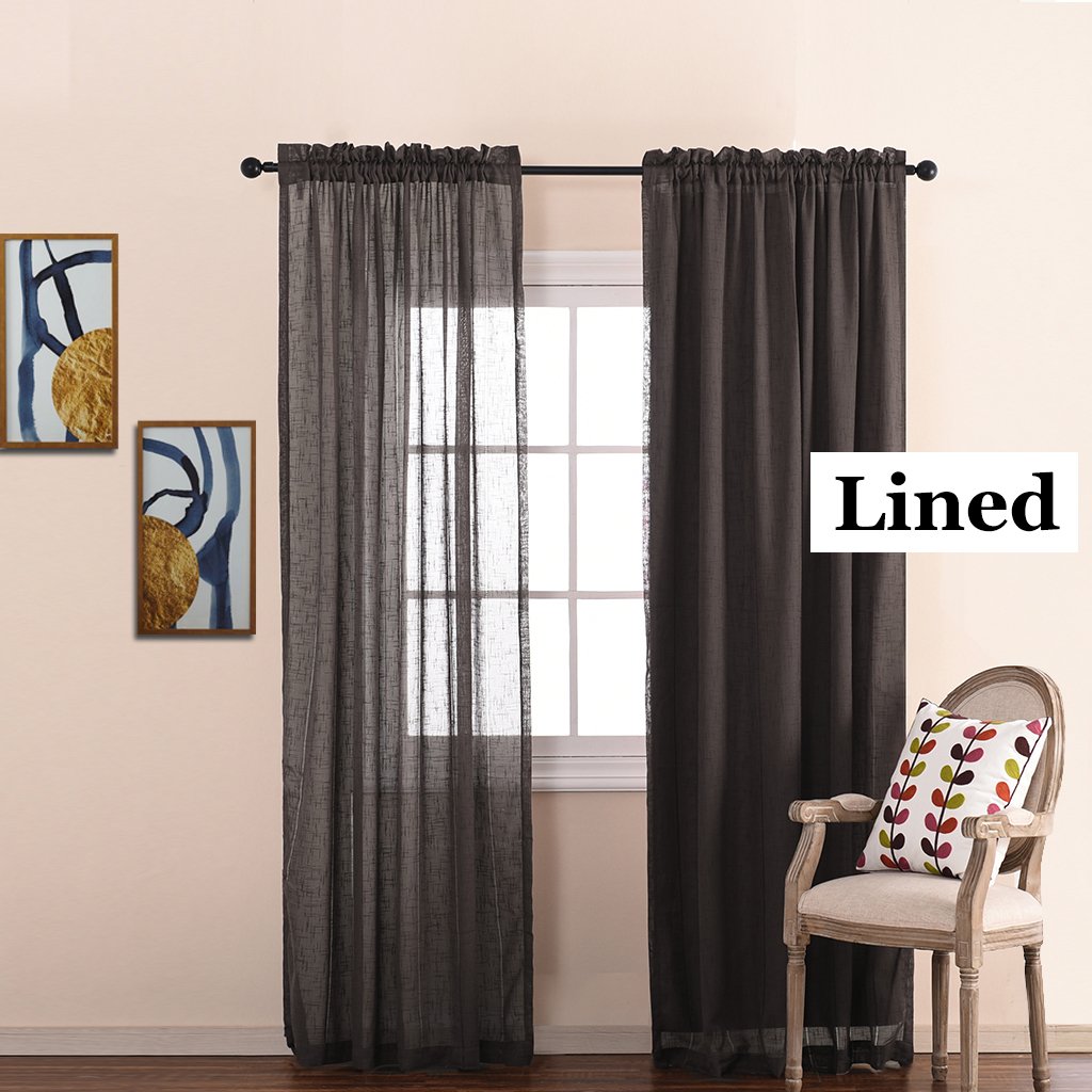 Nicetown Door Curtains For Doorway, Bonus Curtain Hooks, Each Is 27'' X 80'', Grey, Blackout Drapery Liners For 84 Inch Curtains