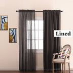 Nicetown Door Curtains For Doorway, Bonus Curtain Hooks, Each Is 27'' X 80'', Grey, Blackout Drapery Liners For 84 Inch Curtains