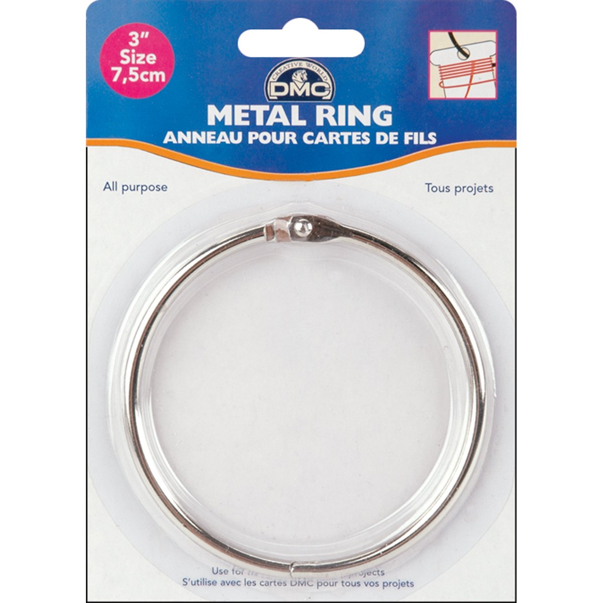 Dmc Metal Ring 3', 1/Pkg