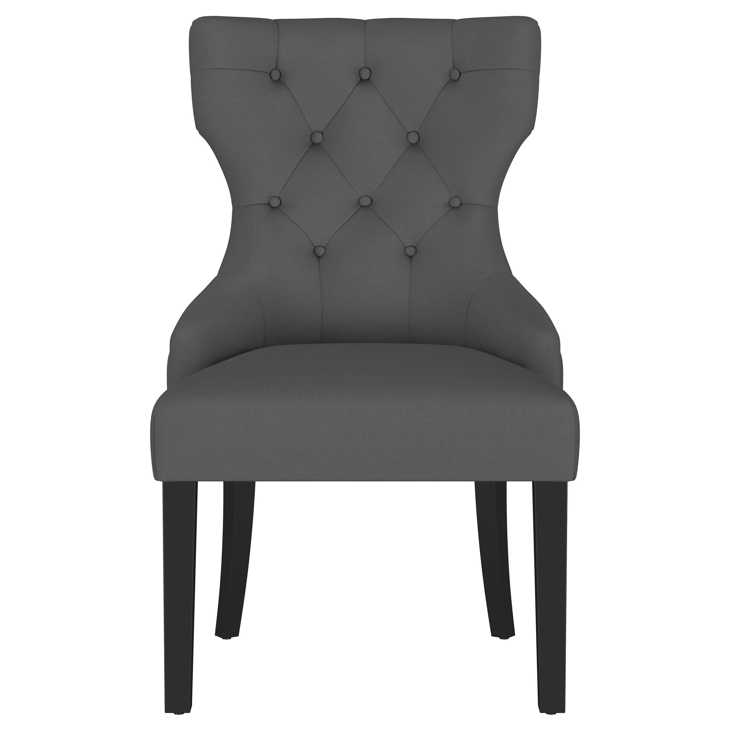 Coaster Home Furnishings Baney Fabric Upholstered Dining Side Chair Grey and Black
