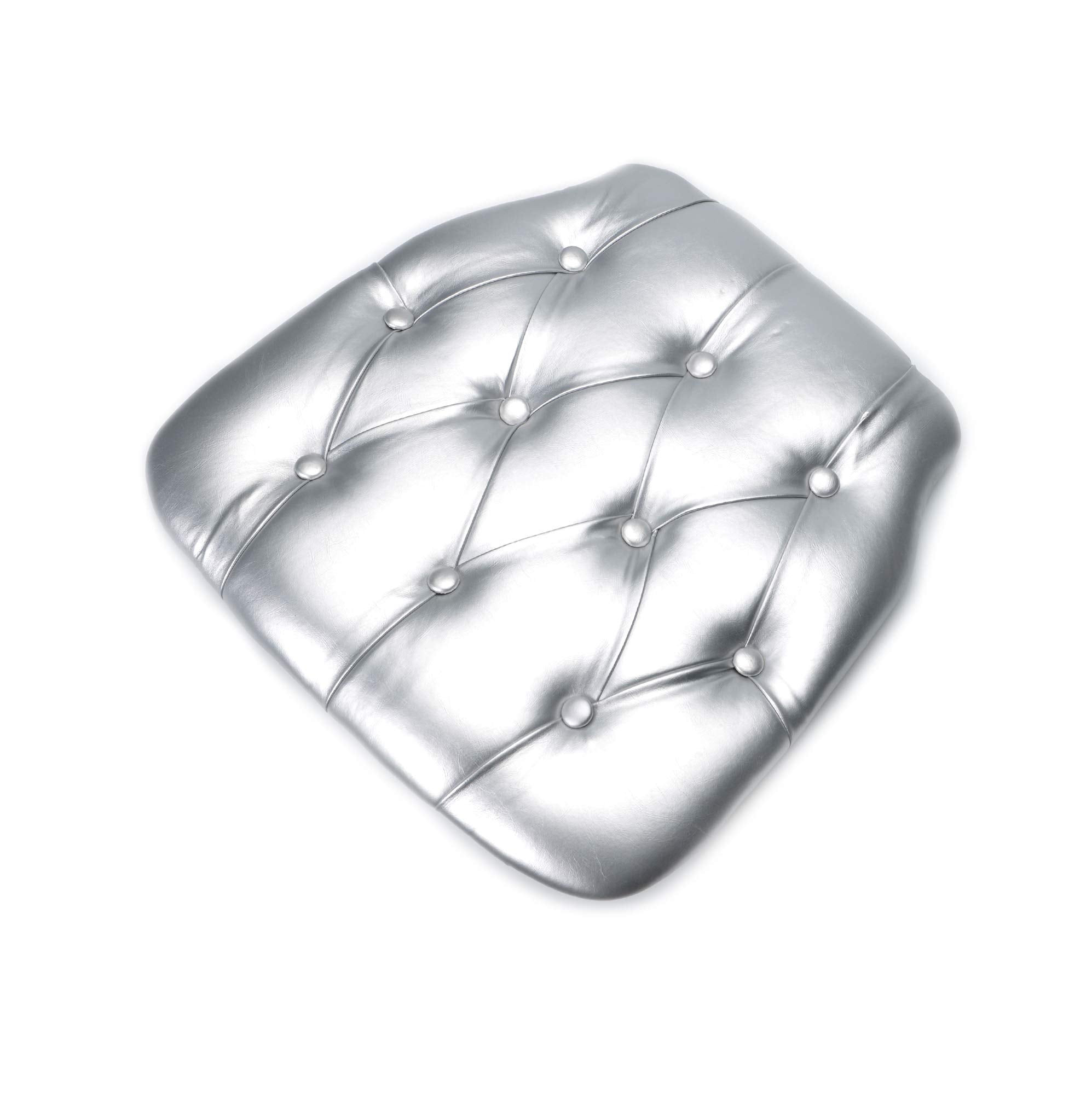 Commercial Seating Products Silver Tufted Vinyl Cushions Chairs, 6-Pack