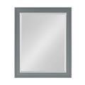 DesignOvation Bosc Framed Decorative Rectangle Wall Mirror, 22 x 28, Gray, Transitional Rectangular Vanity Mirror for Use as Bat