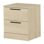 South Shore Furniture Step One Essential 2-Drawer Nightstand, Bleached Oak