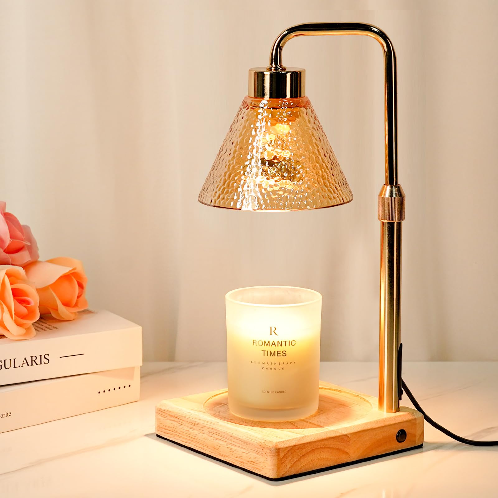 Dimmable Candle Warmer Lamp with Timer, Vintage Candle Lamp Warmer for Jar Candle, Xmas Gifts for Mom Unique, 2024 Womens Gifts 