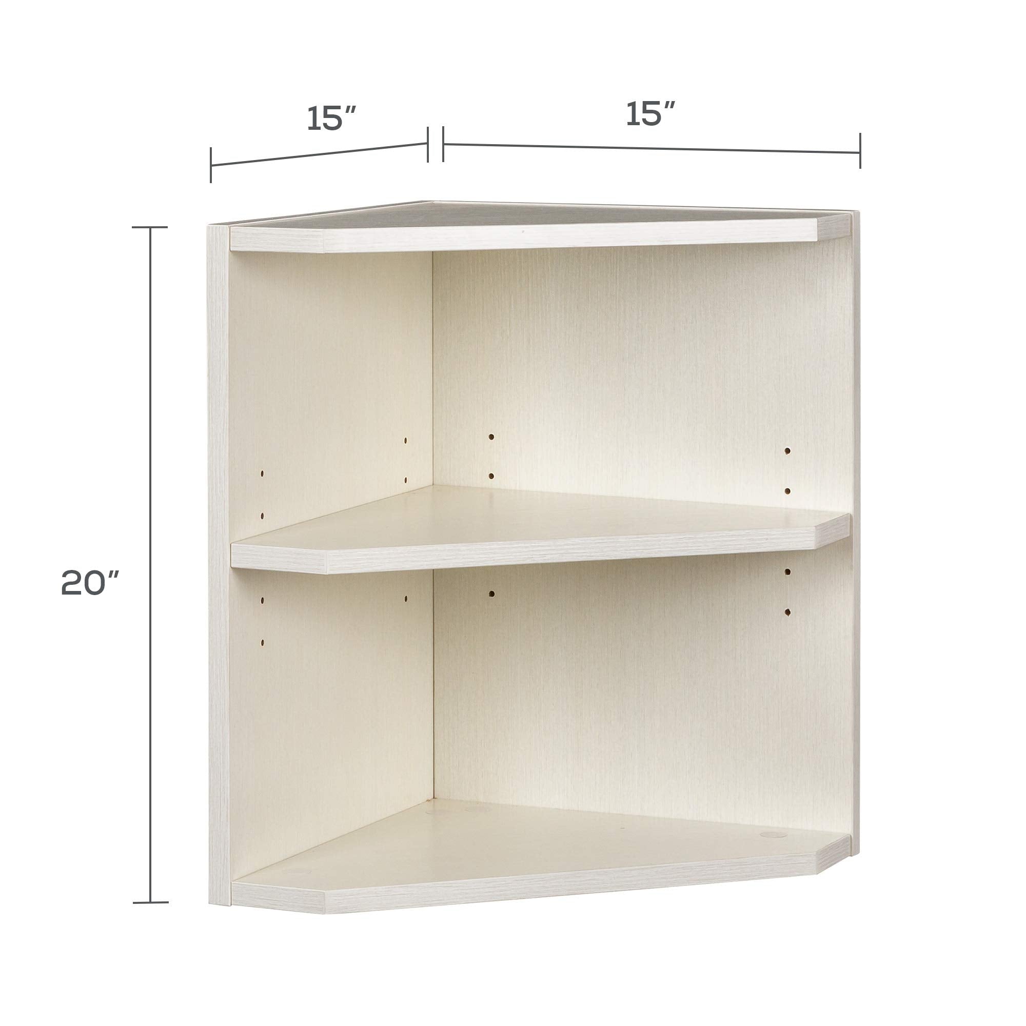 Safco Medina Hutch Cabinet, Textured Sea Salt Laminate