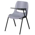 Flash Furniture Burgundy Ergonomic Shell Chair with Left Handed Flip-Up Tablet Arm