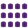 Mega Candles 12 pcs Unscented Purple Votive Candle, Hand Poured Wax Candles 10 Hours 1.38 Inch x 1.5 Inch, Home D  cor, Wedding 