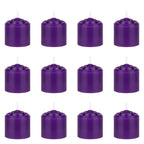 Mega Candles 12 pcs Unscented Purple Votive Candle, Hand Poured Wax Candles 10 Hours 1.38 Inch x 1.5 Inch, Home D  cor, Wedding 