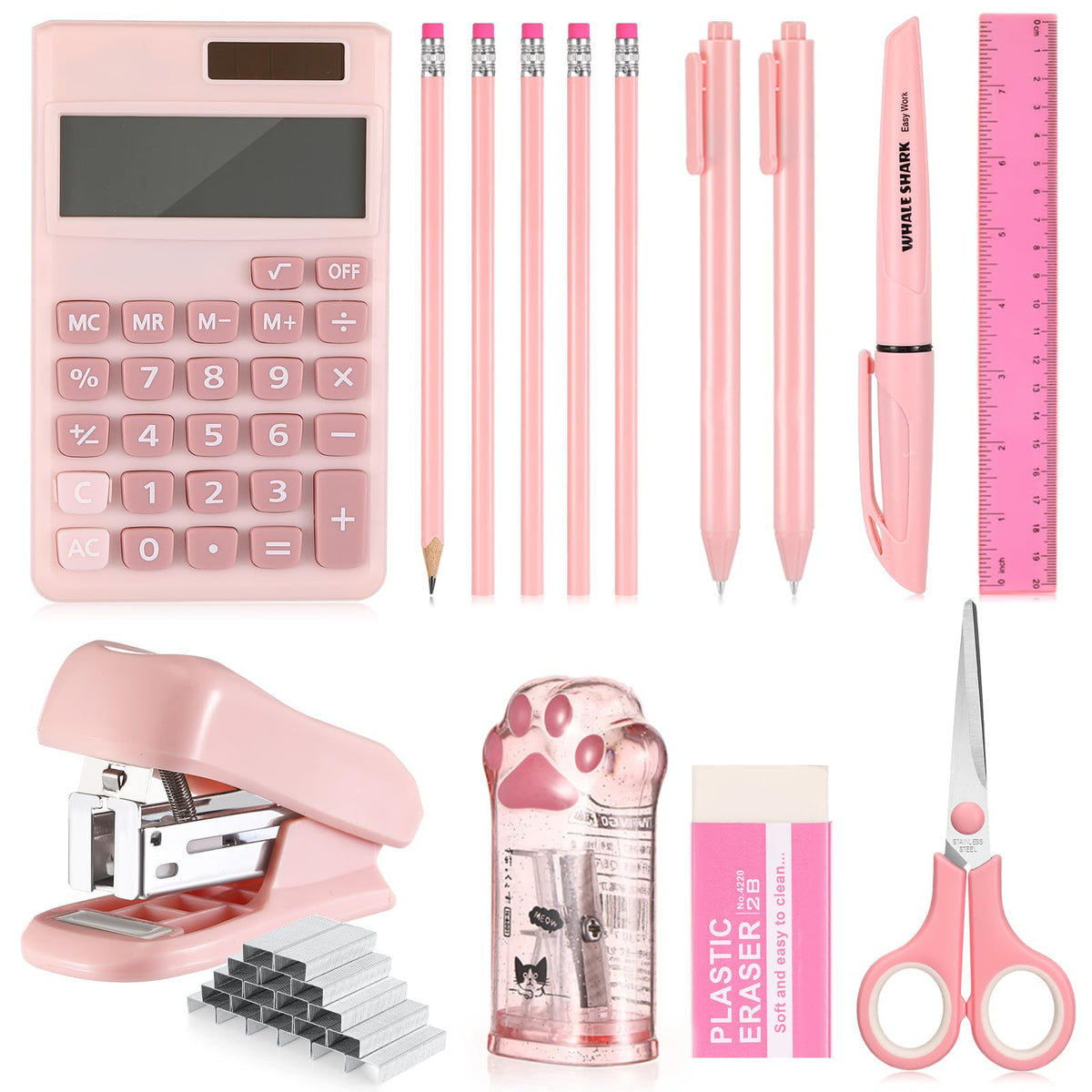 15 Pcs Back To School Supplies For Kids Cute Stationery Supplies Mini School Office Supplies Kit Includes Stapler Ruler Pencils
