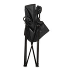 Amazon Basics Folding Camp Chair, Padded, Black, Large