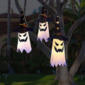 Halloween Decorations Outdoor Decor Hanging Lighted Glowing Ghost Witch Hat Halloween Decorations Indoor Outside Ornaments Clear