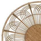 HomeRoots Natural Wood 100% Bamboo Jumbo Bohemian Bamboo Decorative Wall Basket