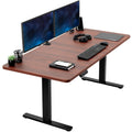 VIVO Electric 60 x 30 in Standing Desk, Memory Height Adjustment, 1B Series, Holds 220 lbs, Dark Walnut Top Black Frame, DESK-KI