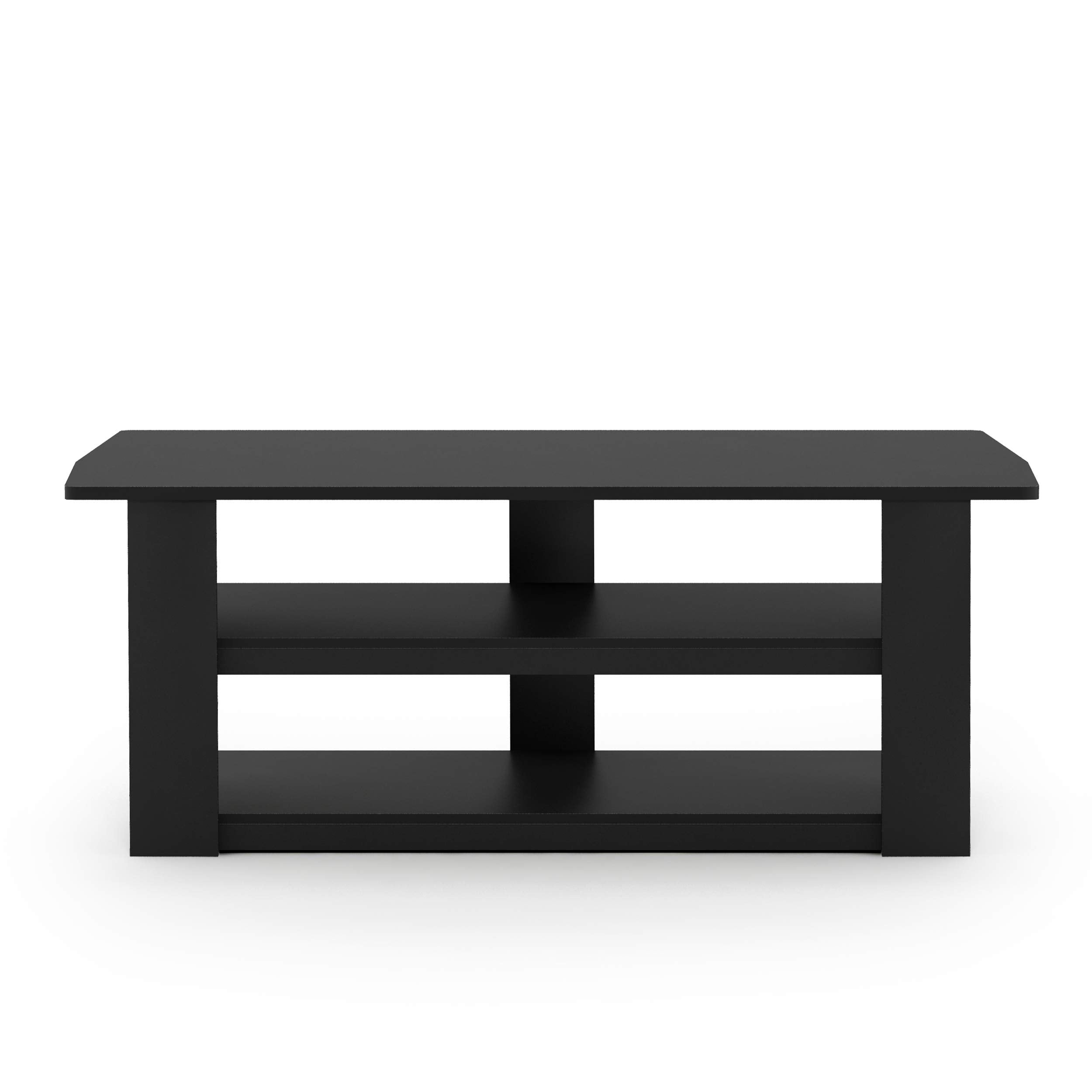 Furinno Parsons 42-in TV Entertainment Center, Standard 42.1"(W) x16.5(H) x13.4(D), Black