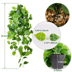 Loywree Fake Hanging Potted Plant, 35.4In Artificial Potted Plant Faux Ivy Vine Plant Hanging Plant Pothos For Shelf Home Office