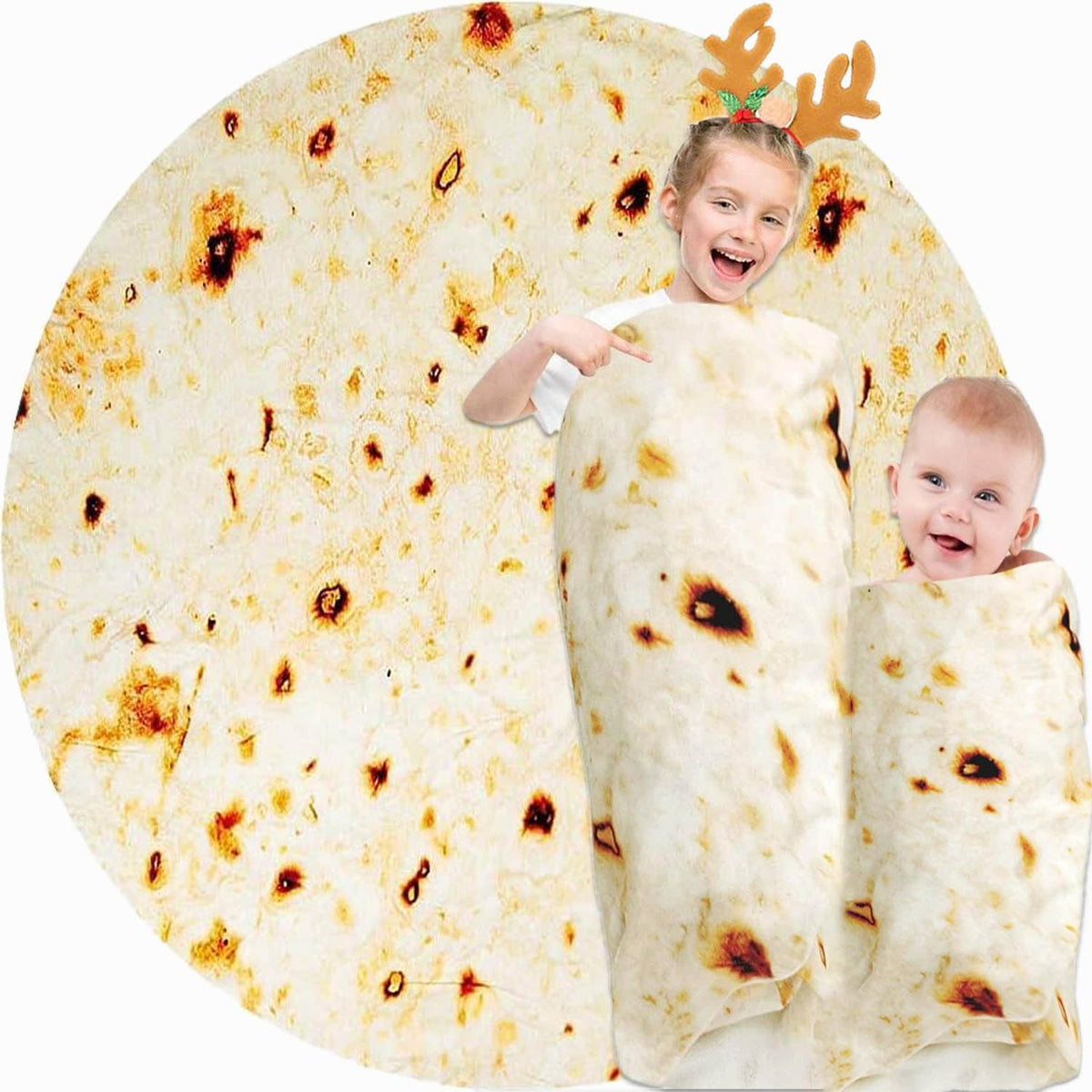 2 Pack Burrito Tortilla Blanket White Elephant Gifts For Kids Baby Stuff Newborn Boy Girl Shower Swaddle Throw Blankets Wrap Tod